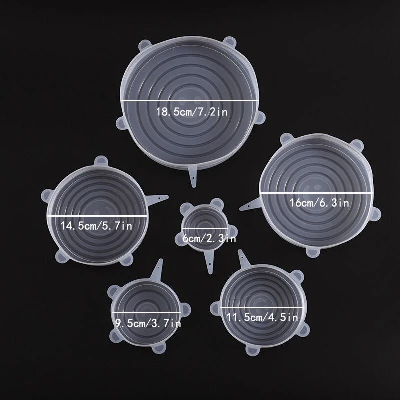 Tapa elastica silicona multiusos x 6und