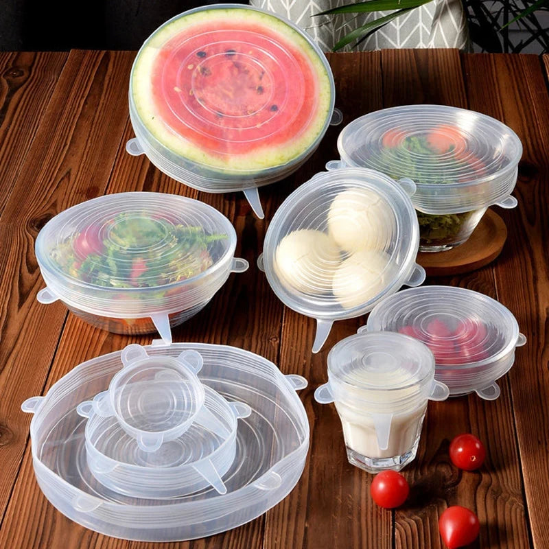 Tapa elastica silicona multiusos x 6und